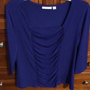 Susan Graver royal blue top